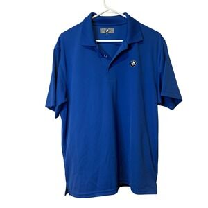 BMW Golf Polo Shirt Royal Blue Embroidered‎ Logo Men's Size Medium
